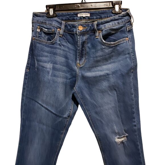 DEAR JOHN Blaire Ankle Jeans Hi Rise Straight Washed Blue Denim Women Sz 30 - Picture 5 of 7